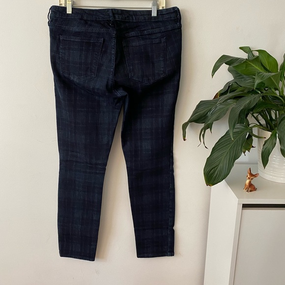 Gap plaid dark indigo jeans - Picture 4 of 4